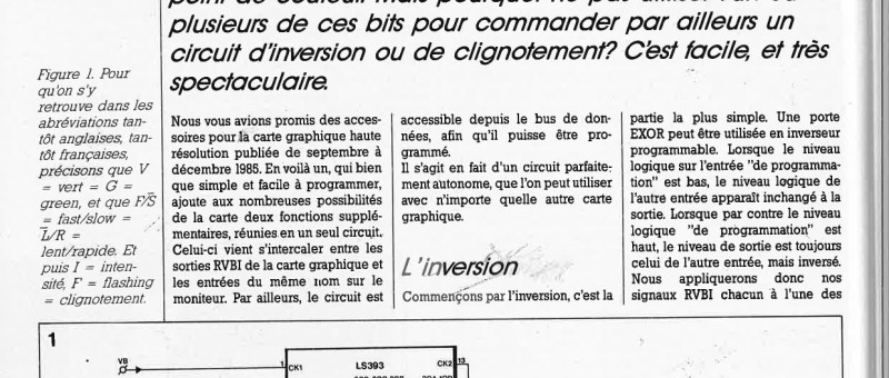 16 couleurs clignotantes et/ou inversées