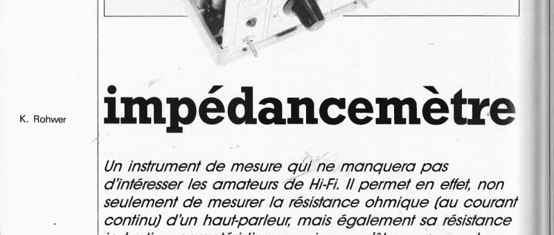 lmpédancemètre