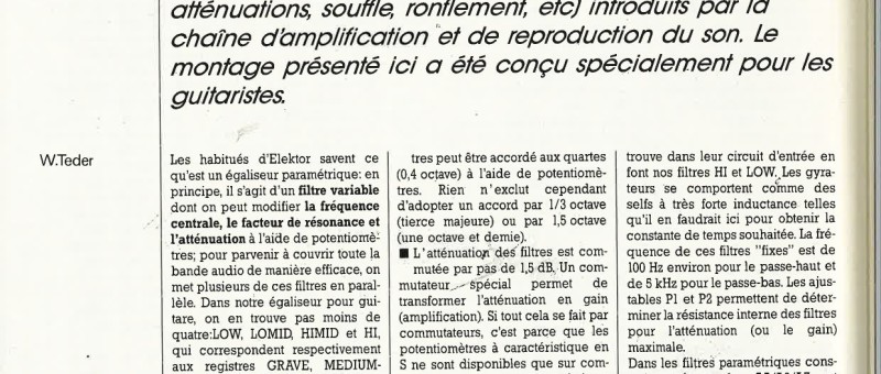 Egaliseur pour guitare