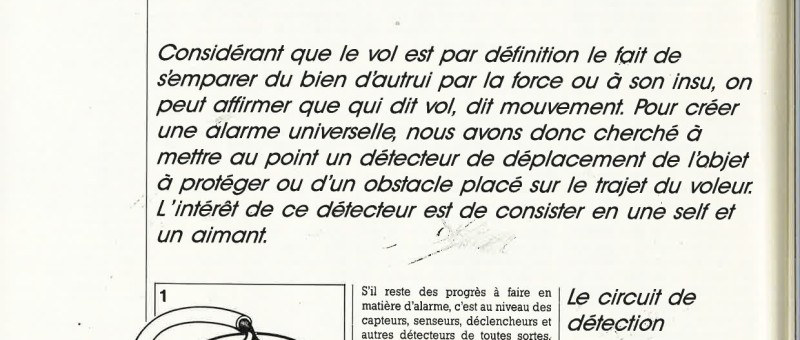 Alarme à détecteur d`accélération