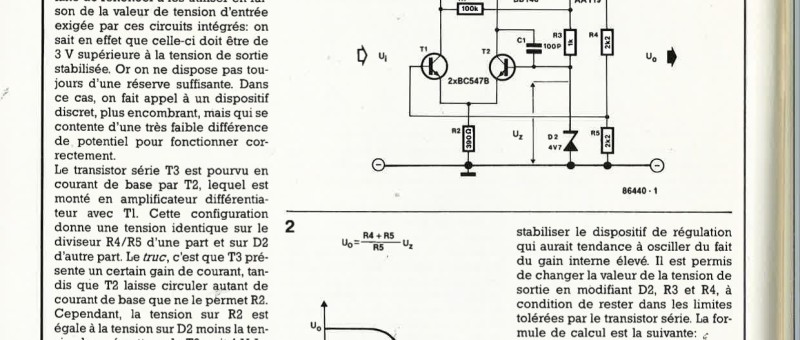 Régulateur de tension discret low drop