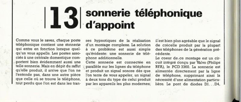 Sonnerie téléphonique d`appoint