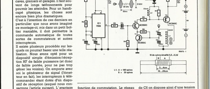 Télécommande HF: l`émetteur