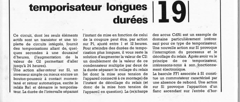 Temporisateur longues durées