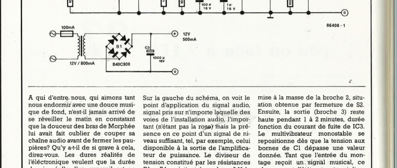 Arrêt automatique pour installation audio