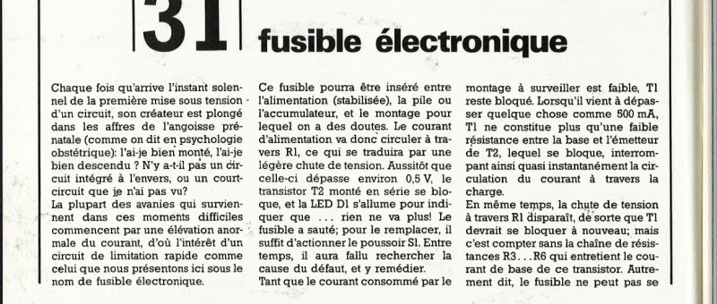 Fusible électronique
