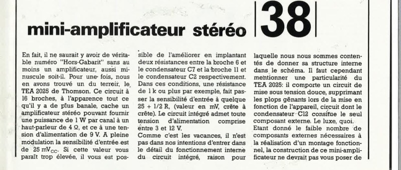 Mini-amplificateur stéréo