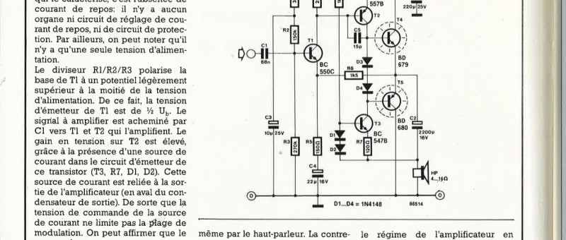 Petit ampli en classe B véritable