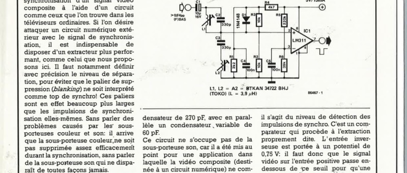 Extracteur de synchro vidéo