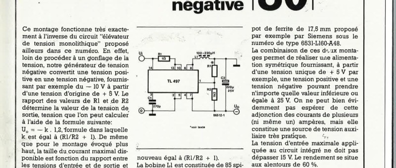 Générateur de tension négative