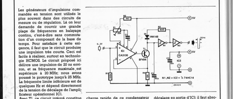Générateur d`impulsions commandé en tension