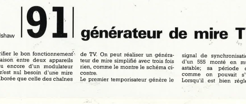 Générateur de mire TV