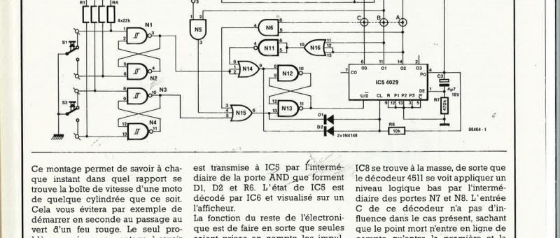 Indicateur de rapport pour moto