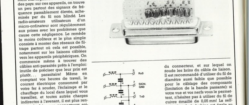 Connecteur RS232 anti-parasites
