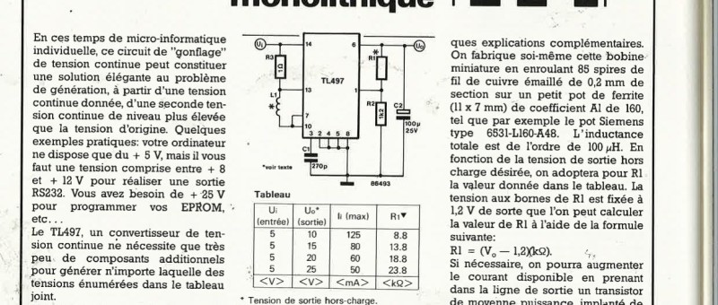 Elévateur de tension monolithigue