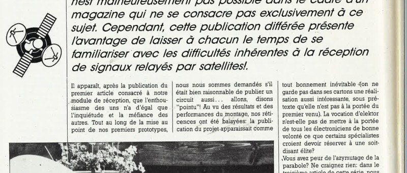 Module de réception de TV par satellite: le décodeur image + son et l`alimentation