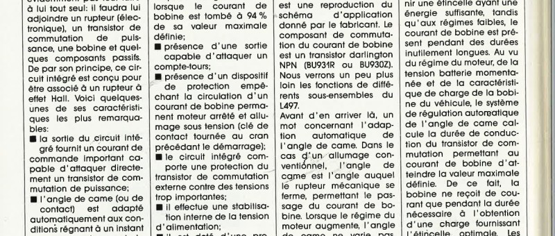 Applikator: Allumage électronique à base de L497