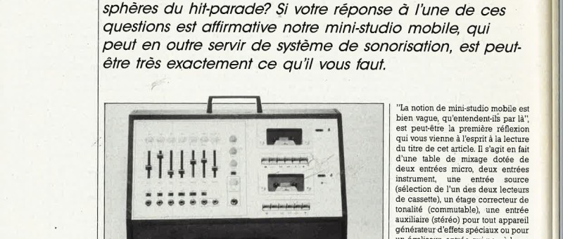 Mini-studio mobile