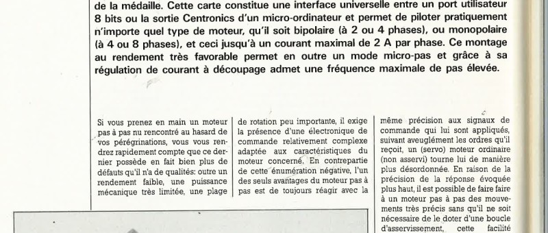 commande universelle de moteur pas à pas