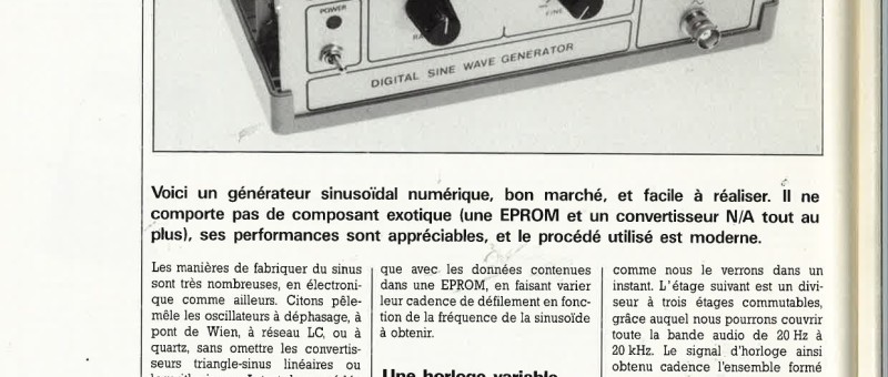 sinus numérique
