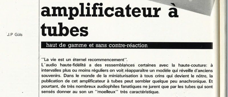 préamplificateur à tubes (I)