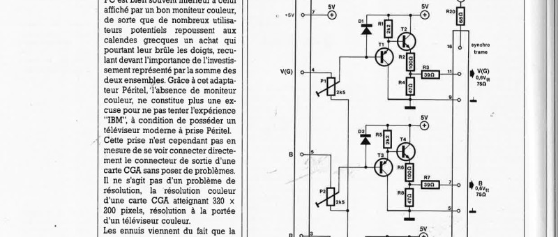 adaptateur Péritel pour (IBM)PC