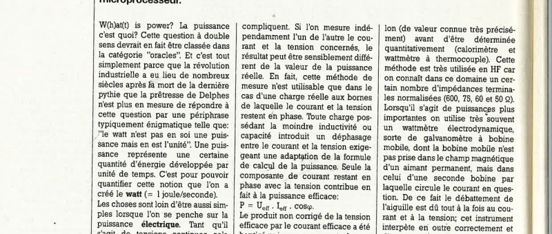 wattmètre analogique