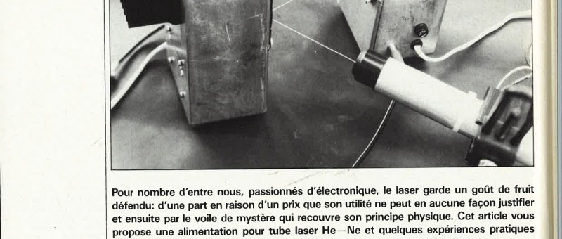 alimentation pour tube laser He-Ne