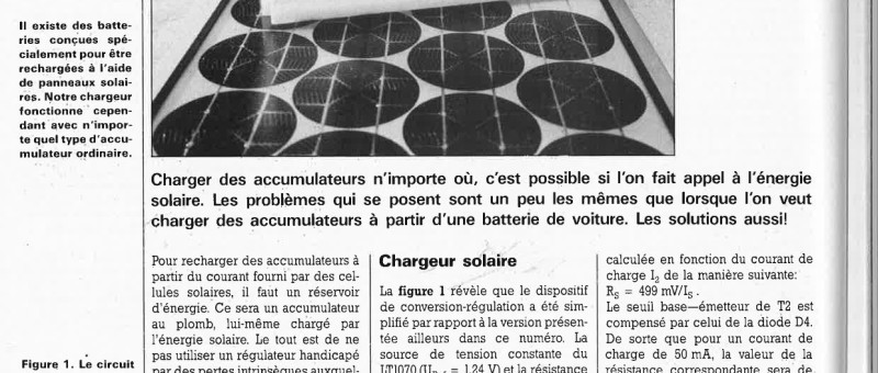 chargeur d`accus solaire