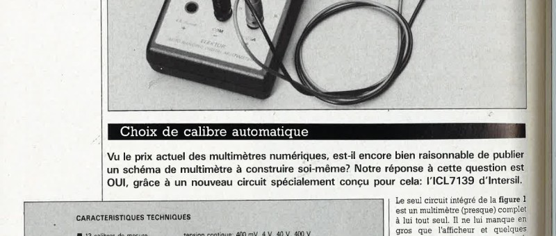 multimètre numérique à 3 chiffres 3/4