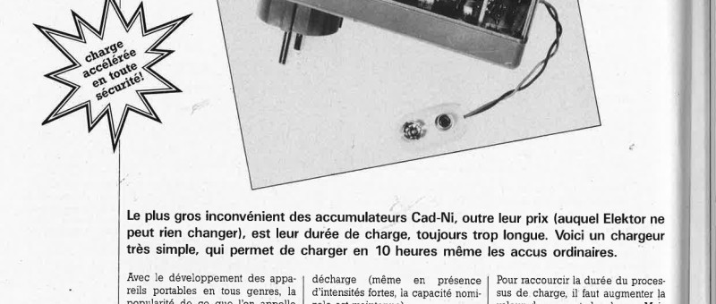 chargeur d`accu Cad-Ni idéal