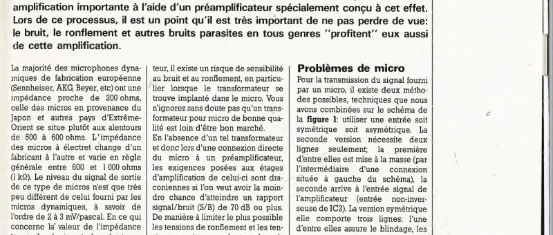 préamplificateur Hi-Fi pour microphone