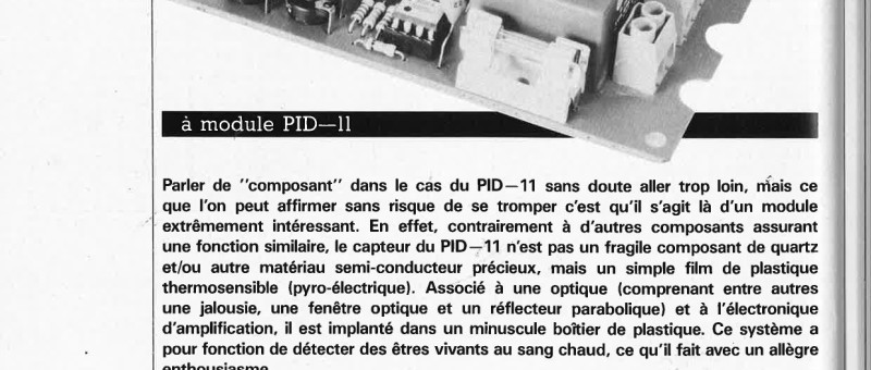 détecteur IR passif à PID -11