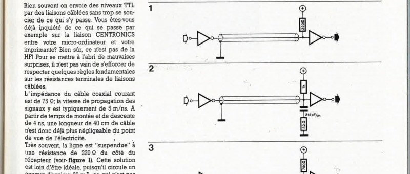 la transmission des niveaux TTL