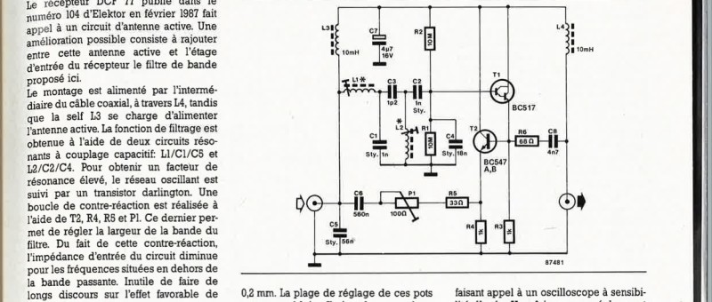 filtre de bande pour récepteur DCF 77