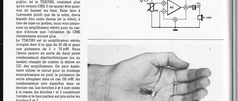 amplificateur à CMS pour casque stéréo