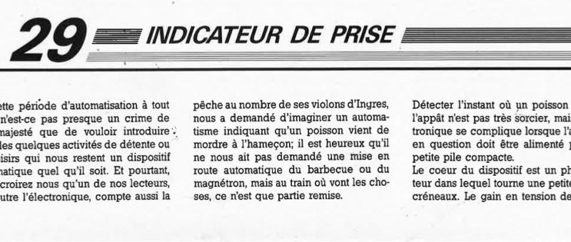 indicateur de prise