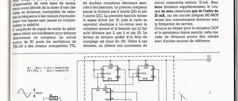 cascade de diviseurs pour fréquence étalon