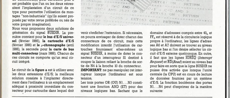 module bus direction pour extensions MSX ( 1 et 2)
