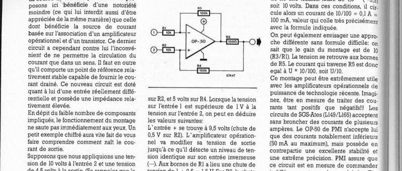 source de courant à amplificateur opérationnel