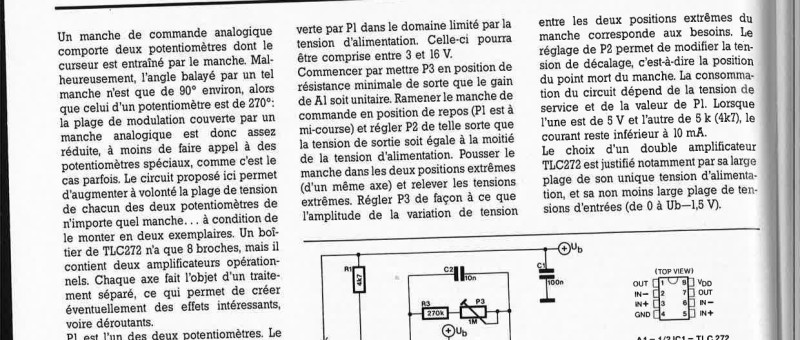 adaptateur pour manche de commande