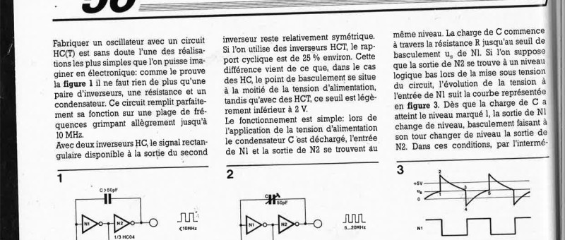 oscillateurs à base de circuits HC