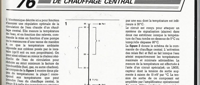 commande de chauffage central