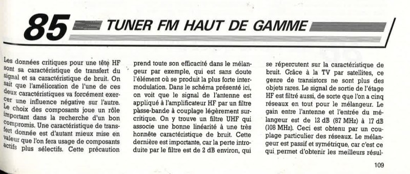tuner FM haut de gamme