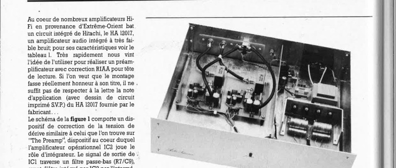 préamplificateur RIAA haut de gamme