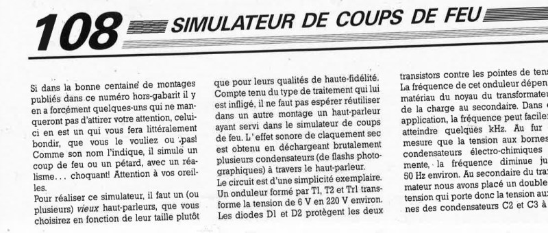 simulateur de coups de feu