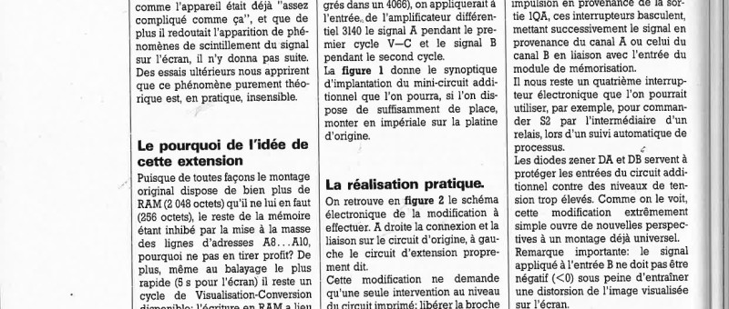 double trace pour le module de mémorisation