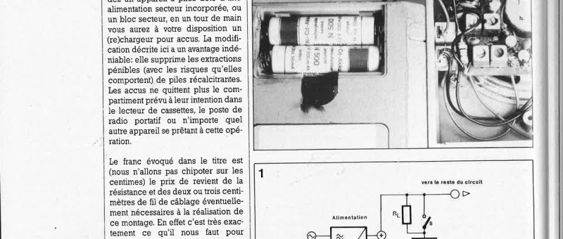 (re)chargeur d`accus à 1 franc