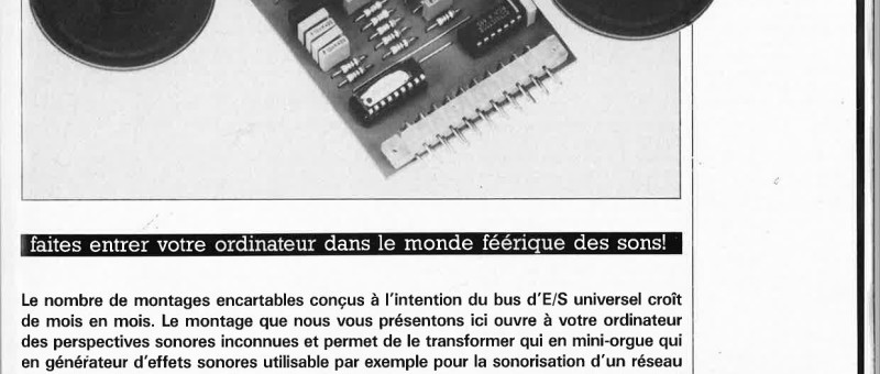 générateur de sons sur le bus E/S