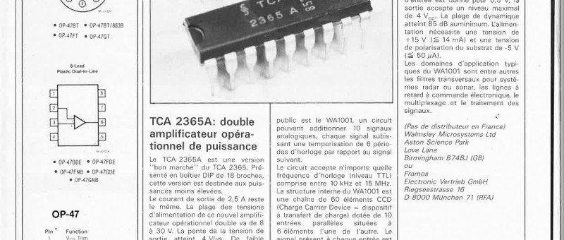 chip-select: OP-4 7, TCA 2365A, WA 1001